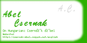 abel csernak business card